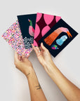 Pink Twist (large) A5 Postcard (4631585488992)