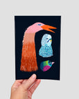 Bright Birds (large) A5 Postcard (4630178234464)