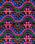 Flower Power (dark) organic cotton linen (CUT PIECE 4.2M $50)