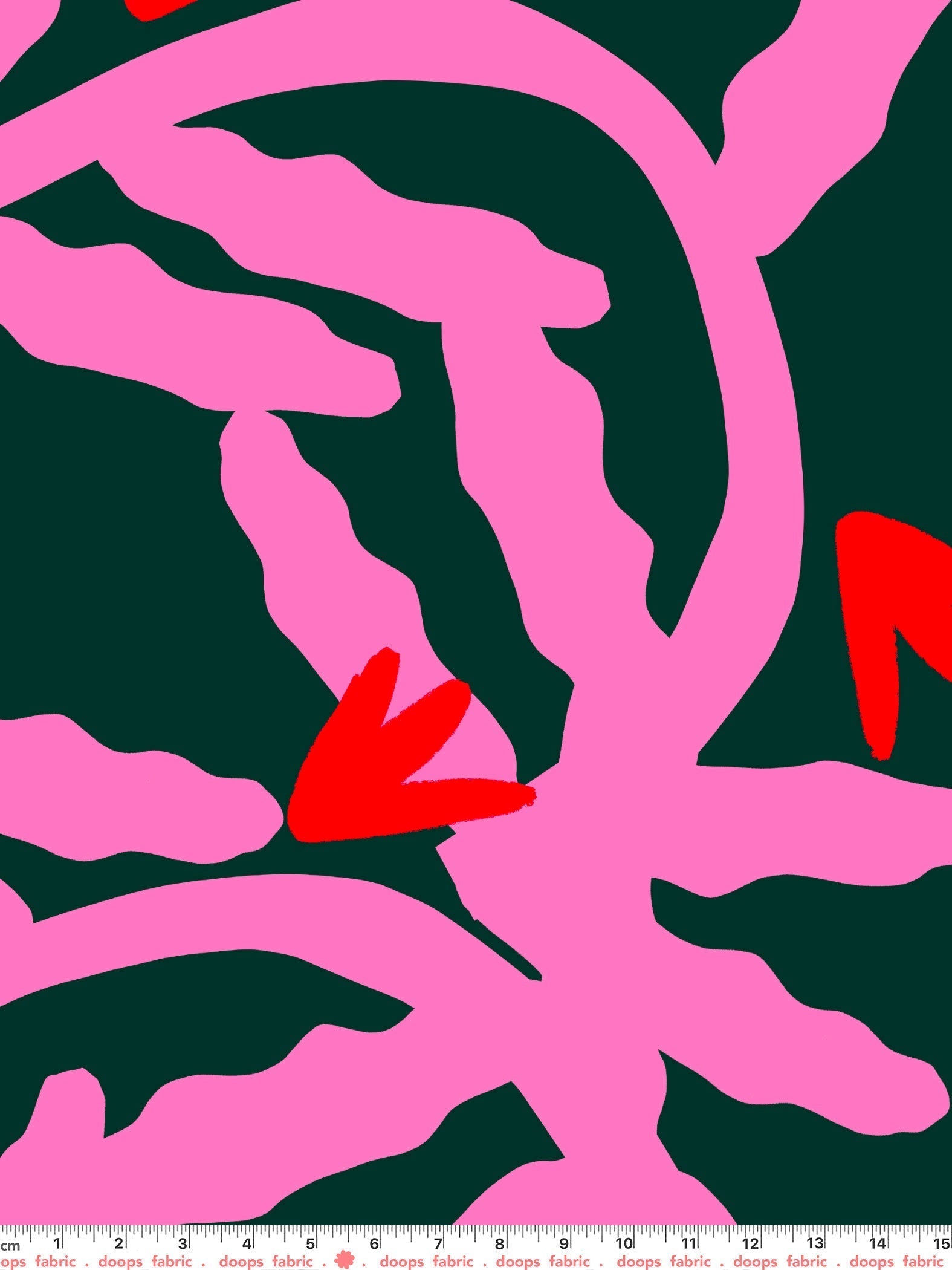 Pink Bloom Fern viscose crepe (CUT PIECE 2.2M $30)