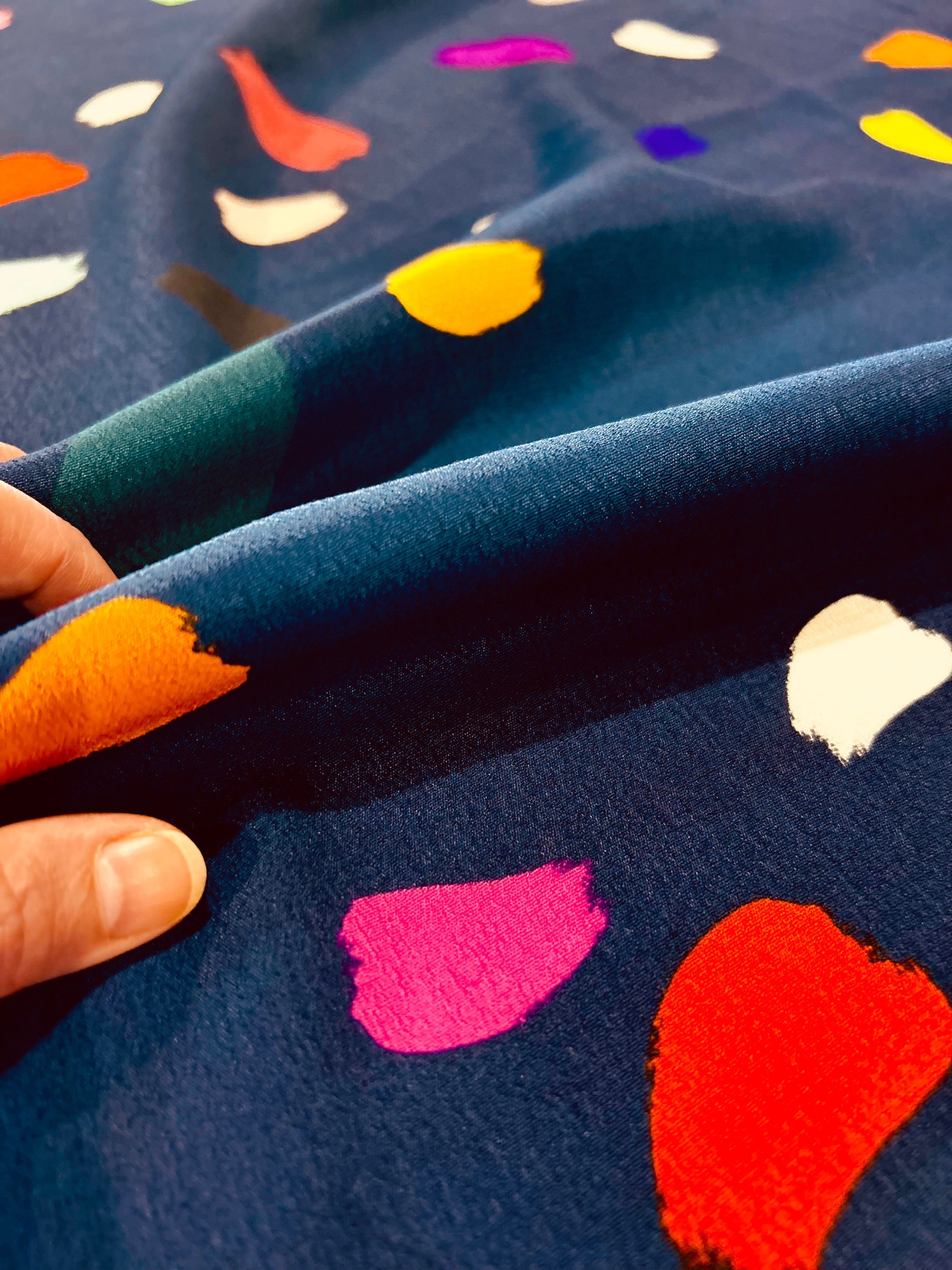Splat viscose crepe