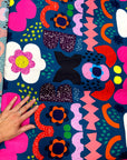 Kooki (blue) cotton (CUT PIECE 1.8M $25)