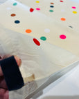 Confetti drawstring bag (screen printed) original doops piece