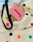 Confetti drawstring bag (screen printed) original doops piece