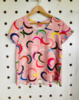 (LAST ONE) Colour Petals (peach) jersey Tshirt SMALL MARKS