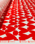 Sweet Red Love organic cotton linen (CUT PIECE 3M $45)