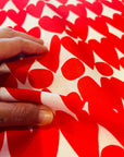 Sweet Red Love organic cotton linen (CUT PIECE 3M $45)