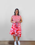 Red Ripples Jersey T'dress