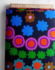 Flower Power (dark) organic cotton linen (CUT PIECE 4.2M $50)