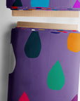 Mauve Drops 100% cotton jersey (CUT PIECE 90CM $5)