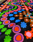 Flower Power (dark) organic cotton linen (CUT PIECE 4.2M $50)