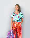 Colour Petals (mint) Cotton Jersey (CUT PIECE 1.5M $20)