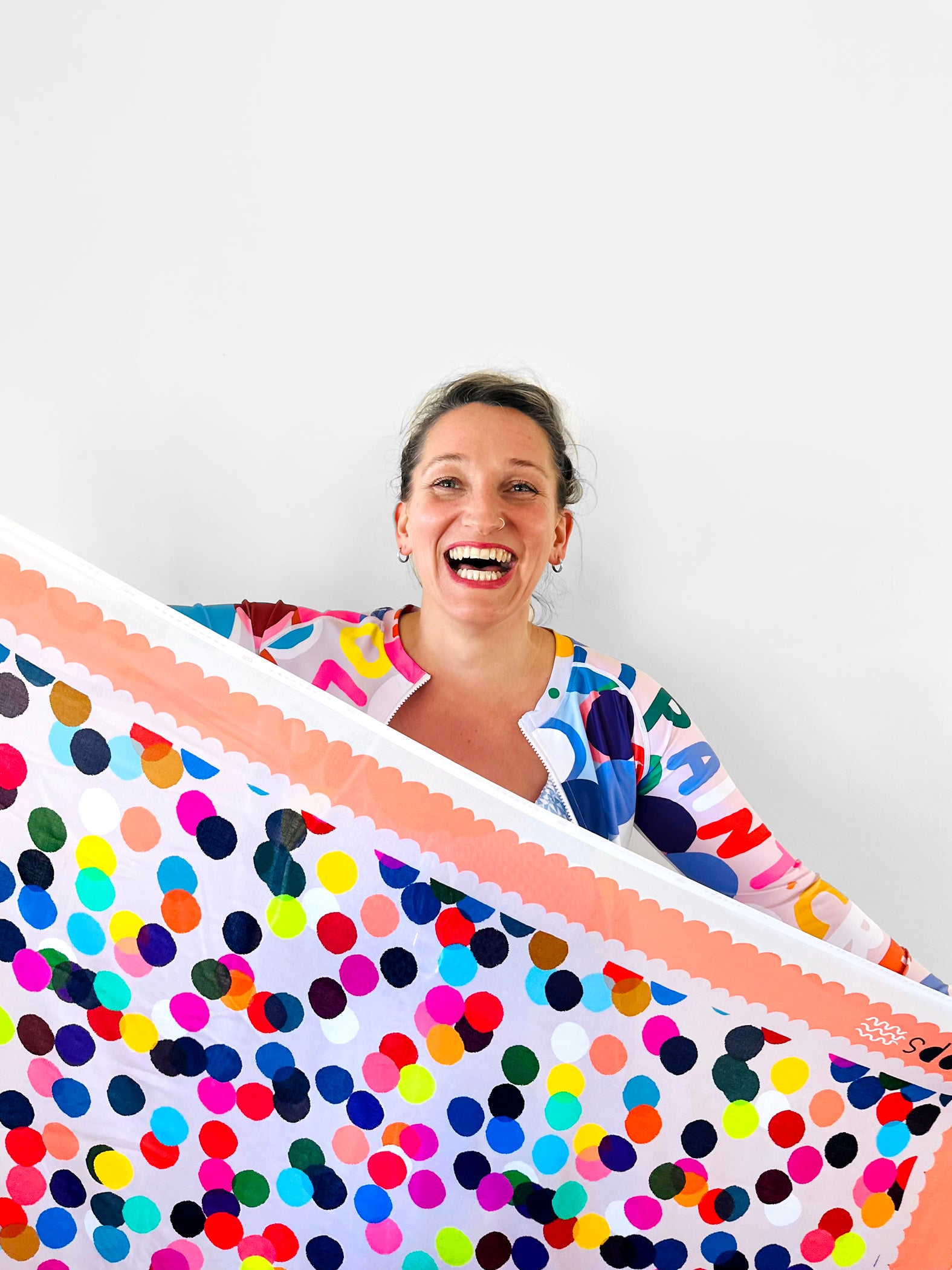 Confetti 95% cotton 5% Silk Scarf/Sarong