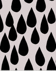 Drops (black) organic cotton linen (CUT PIECE 1.2M $15)