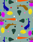 Doops Garden (pale green) cotton (CUT PIECE 90CM $9)