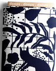 Cat Nap/navy cotton linen (CUT PIECE 1.2M $15)
