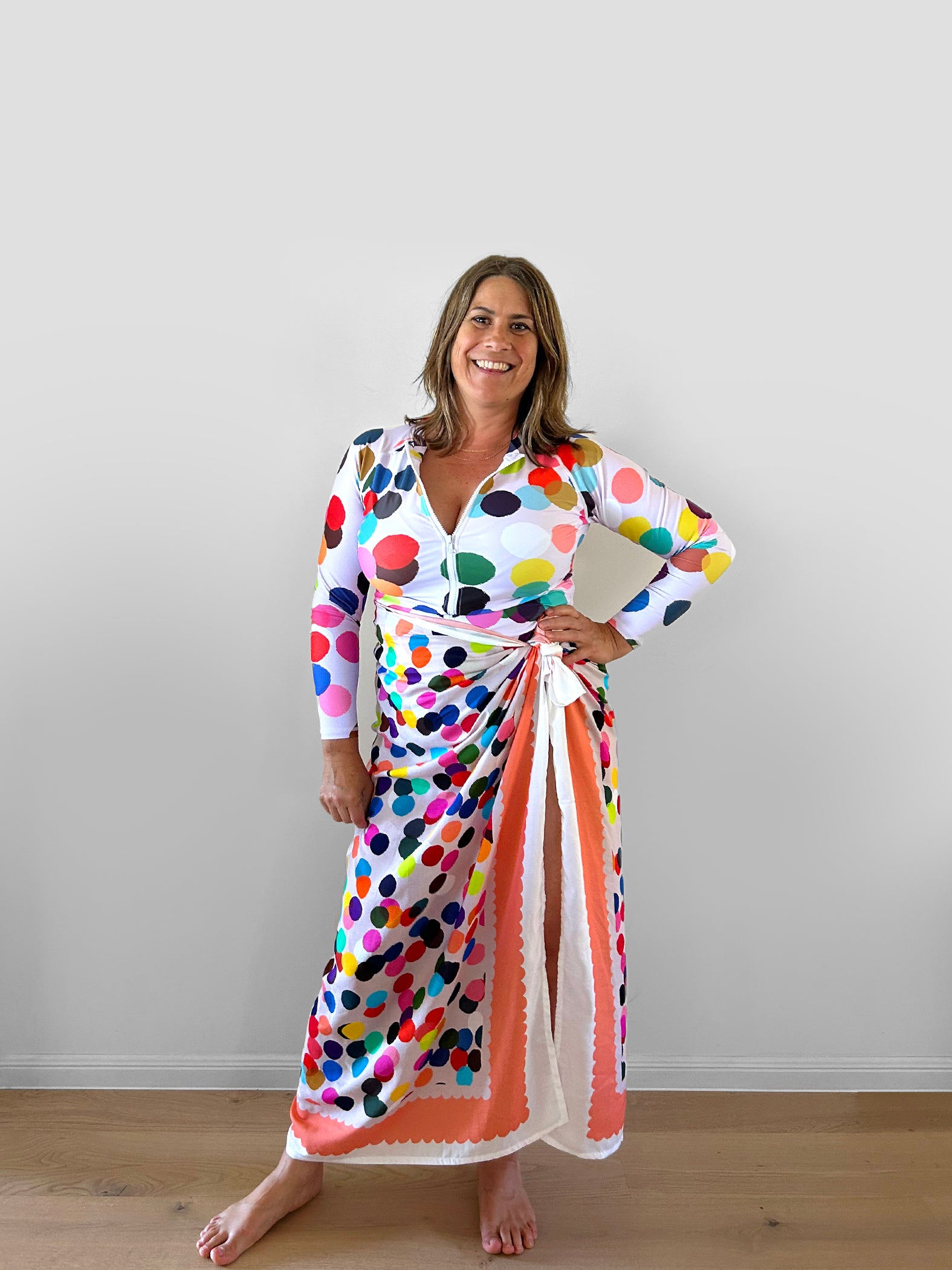 Confetti 95% cotton 5% Silk Scarf/Sarong