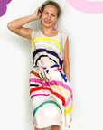 Doops Loops (beige) viscose crepe (CUT PIECE 3.1M $35)