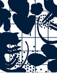 Cat Nap/navy cotton linen (CUT PIECE 1.2M $15)