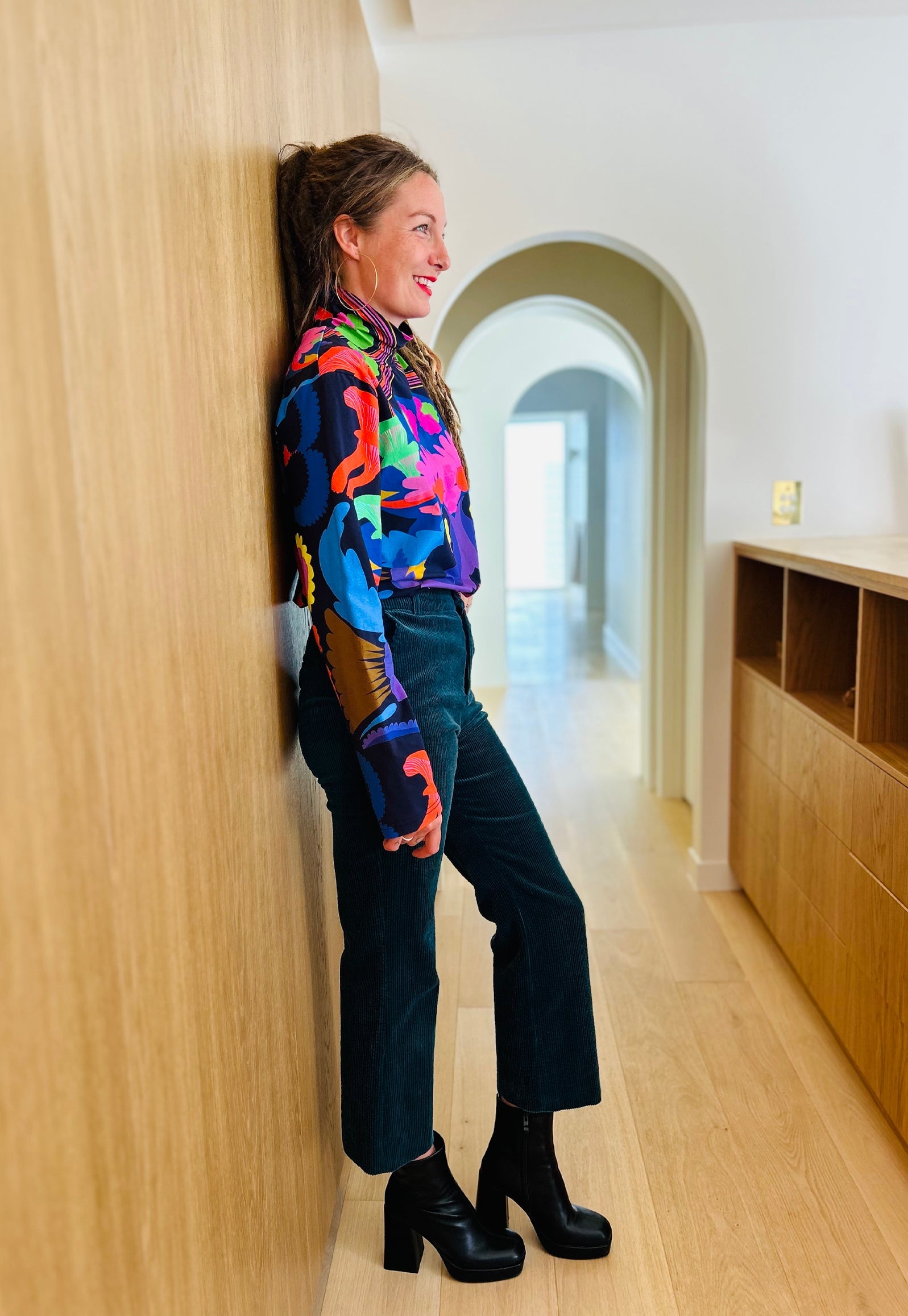 Royal Euphoria Turtleneck Top (print off centre slightly) Last Ones