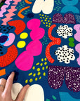 Kooki (blue) cotton (CUT PIECE 1.8M $25)