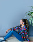 Sweet Tulips linen cotton top