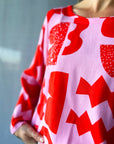 Cut Pot Play Pink viscose crepe top