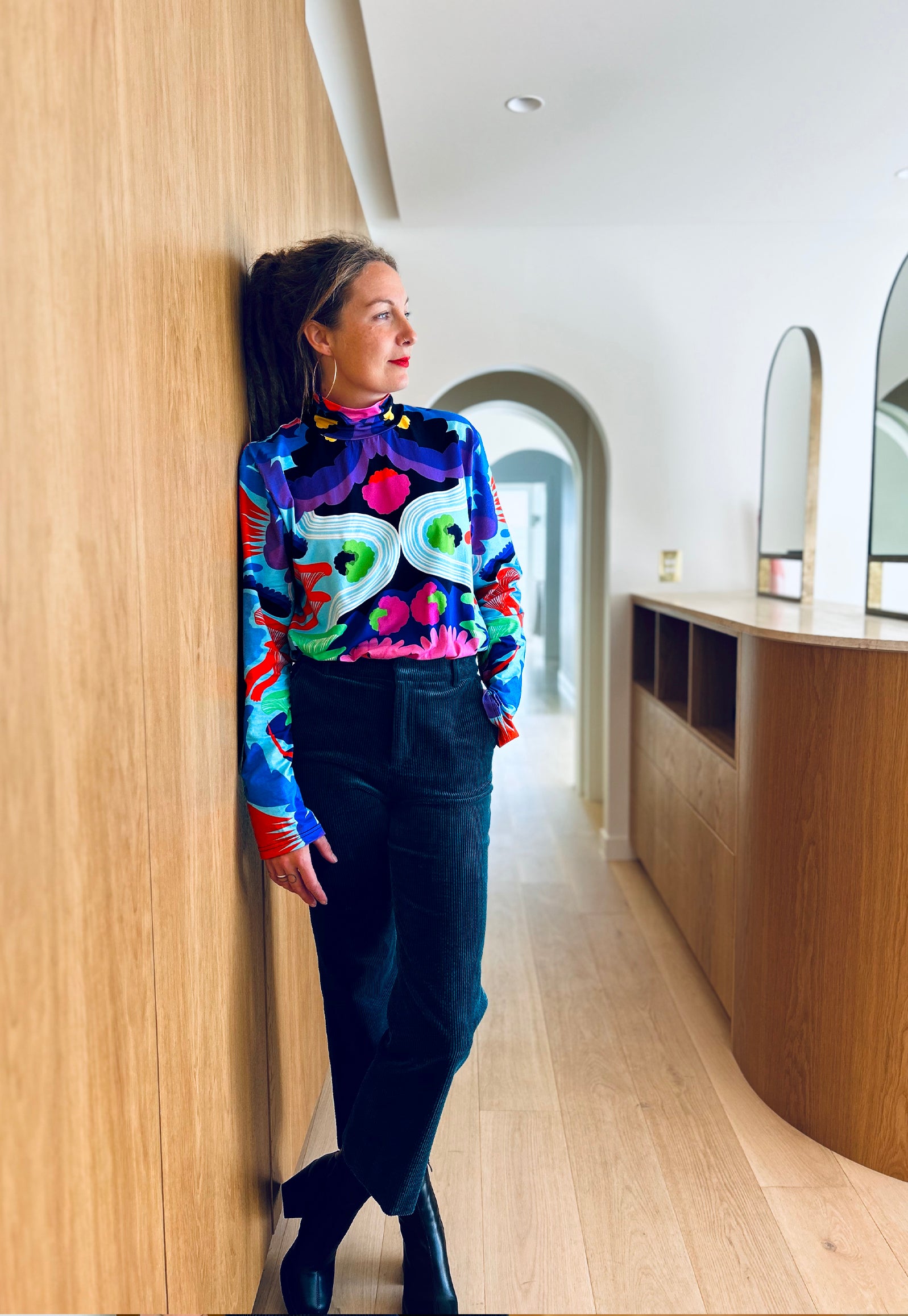 Royal Euphoria Indigo Turtleneck Top Last ones