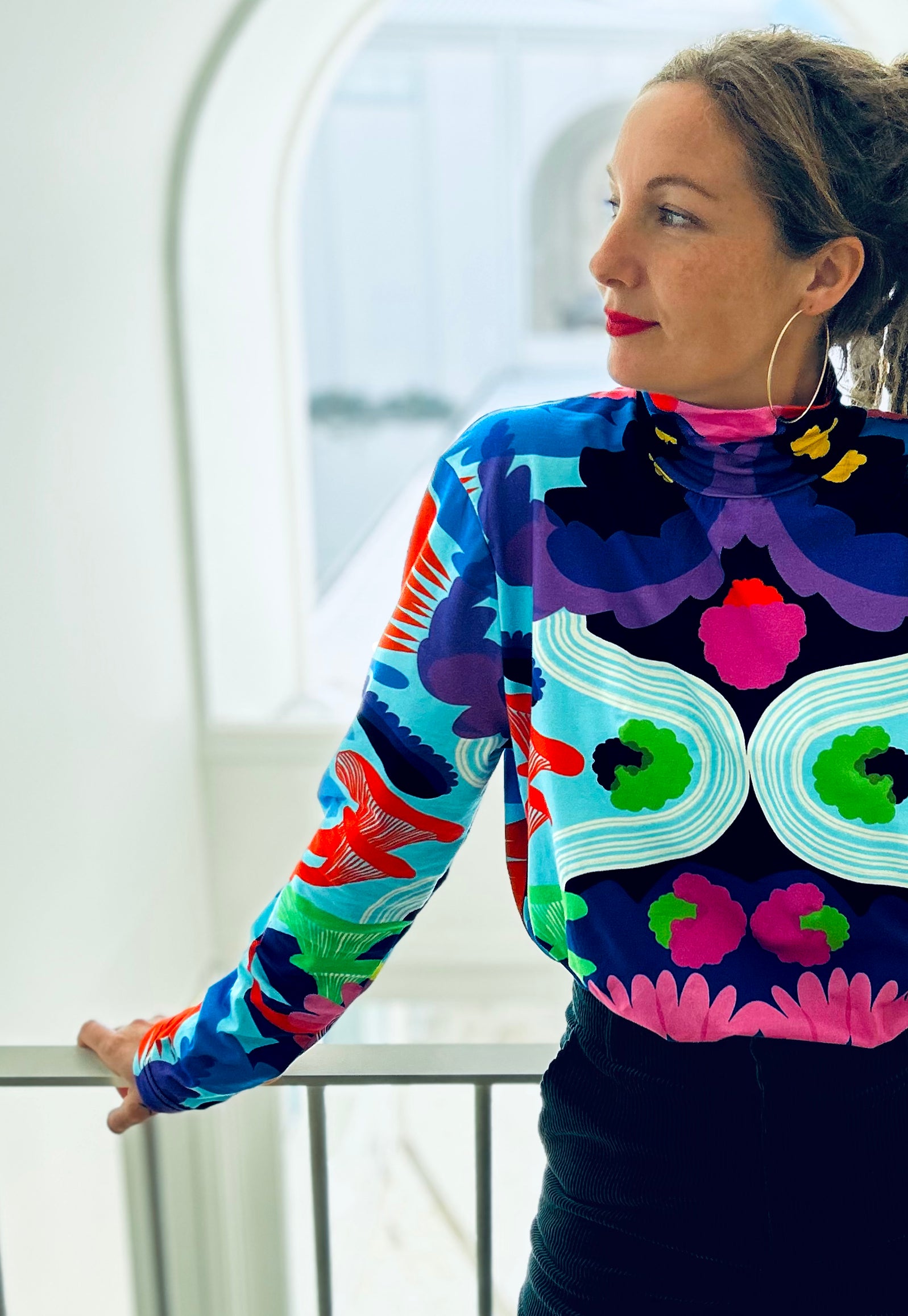 Royal Euphoria Indigo Turtleneck Top Last ones