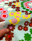 Flower Power (light) cotton linen (CUT PIECE 80CM $8)