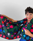 Mor Mor's Garden 95% cotton 5% Silk Scarf/Sarong