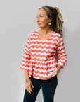 Coral Seaweed cotton top