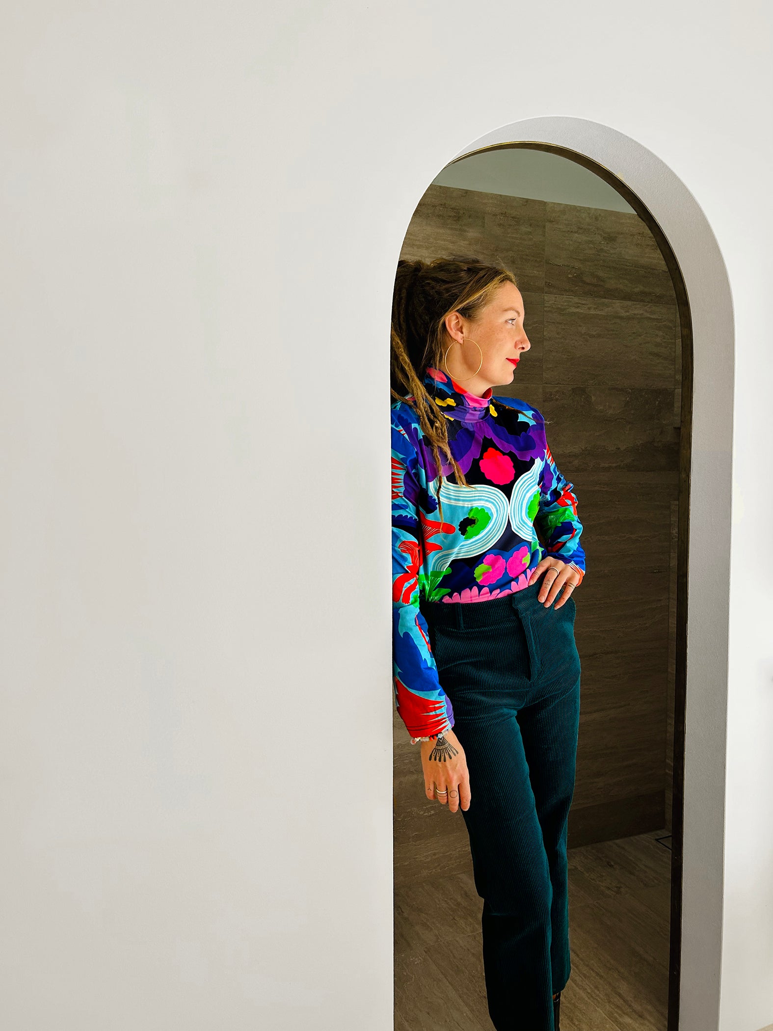 Royal Euphoria Indigo Turtleneck Top Last ones