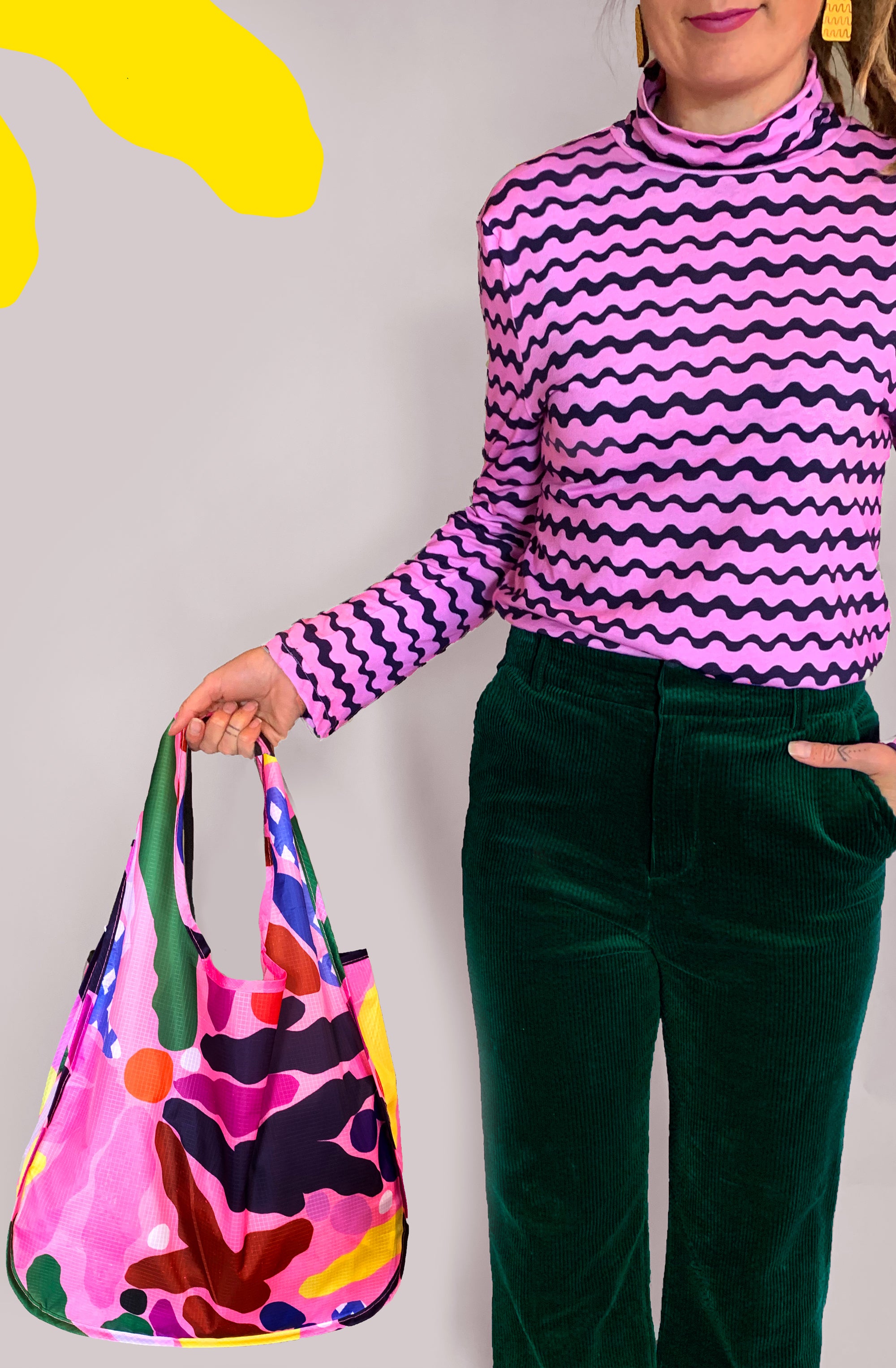 Squiggle Turtleneck 100% organic jersey cotton (6844292104345)