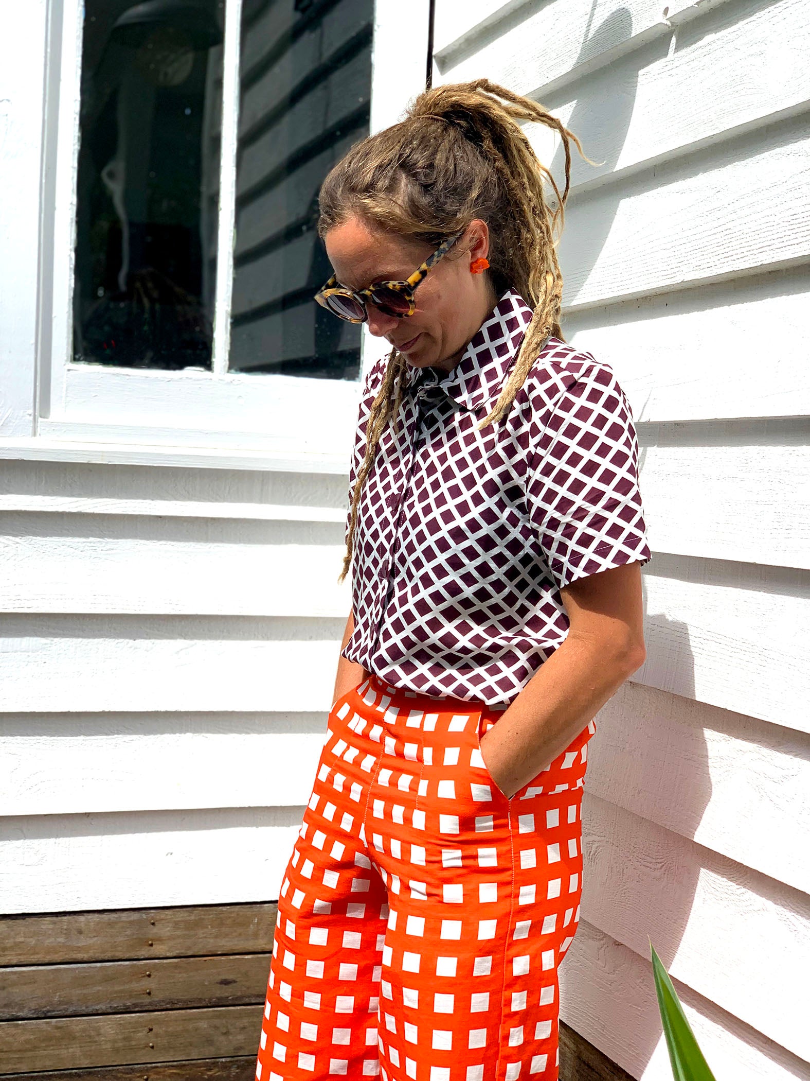 Lumo Check Weave 100% cotton voile shirt