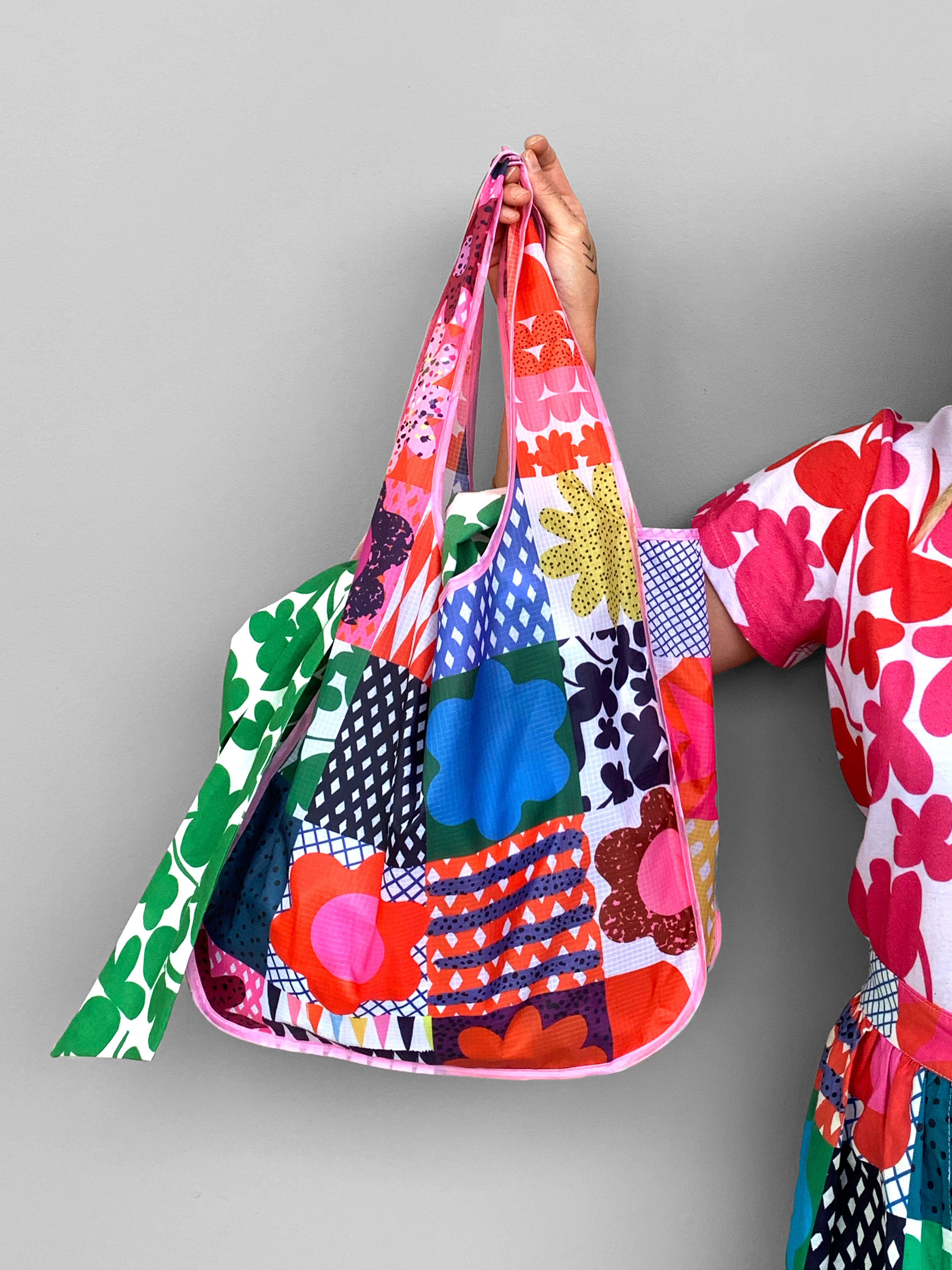 Doops Patchwork Bag (comes with pouch) (5793062617241)