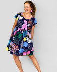 Kangaroo Valley 100% cotton linen pleated dress (4261179588704)
