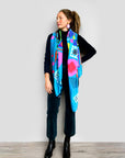 Aqua Fun cotton silk scarf