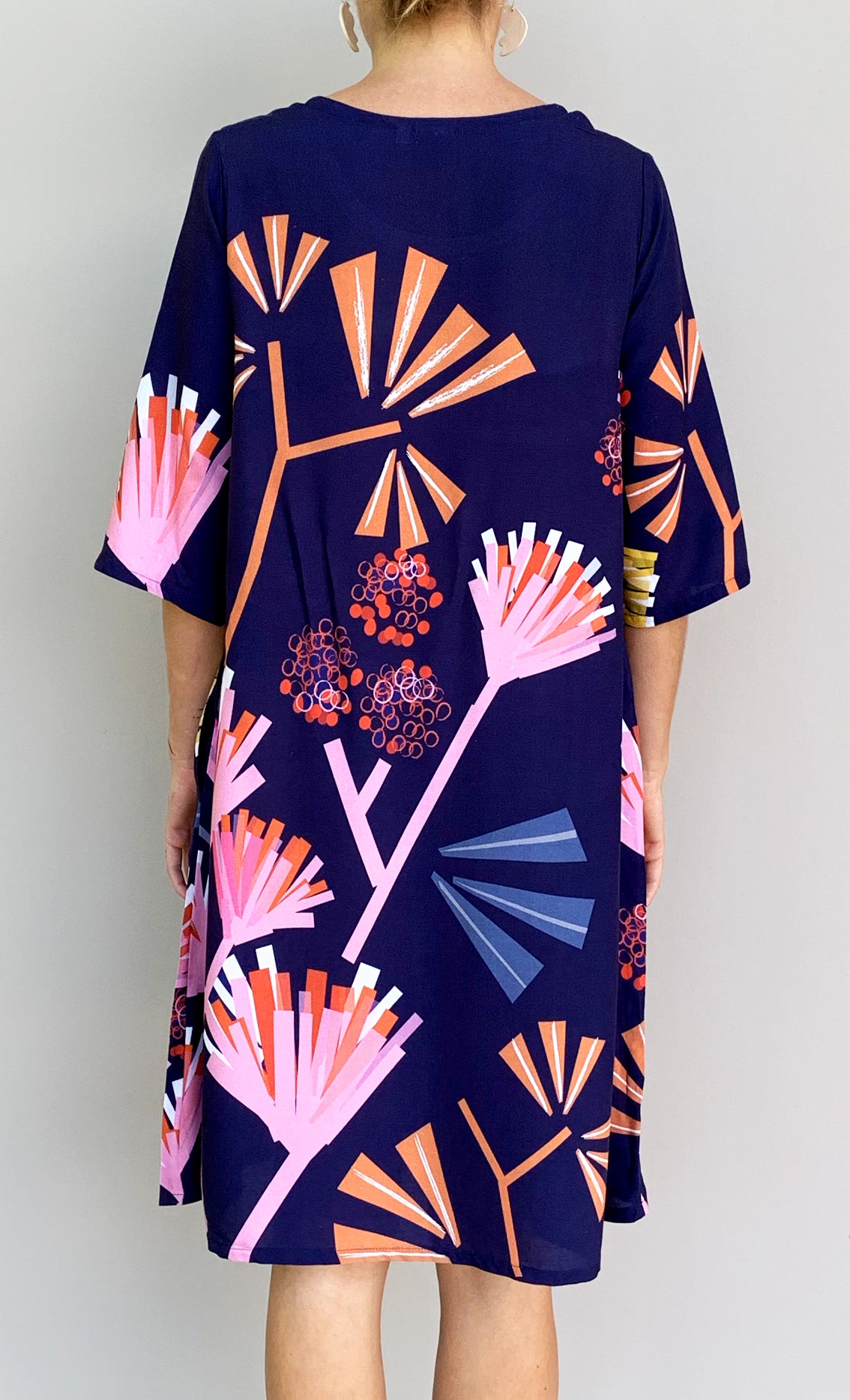 Protea dress with tie 100% cotton (one left) (2093582090336)