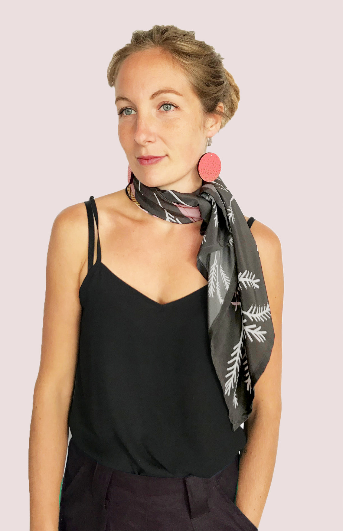 Cowley Fields Silk Crepe De Chine Scarf. (773882970208)