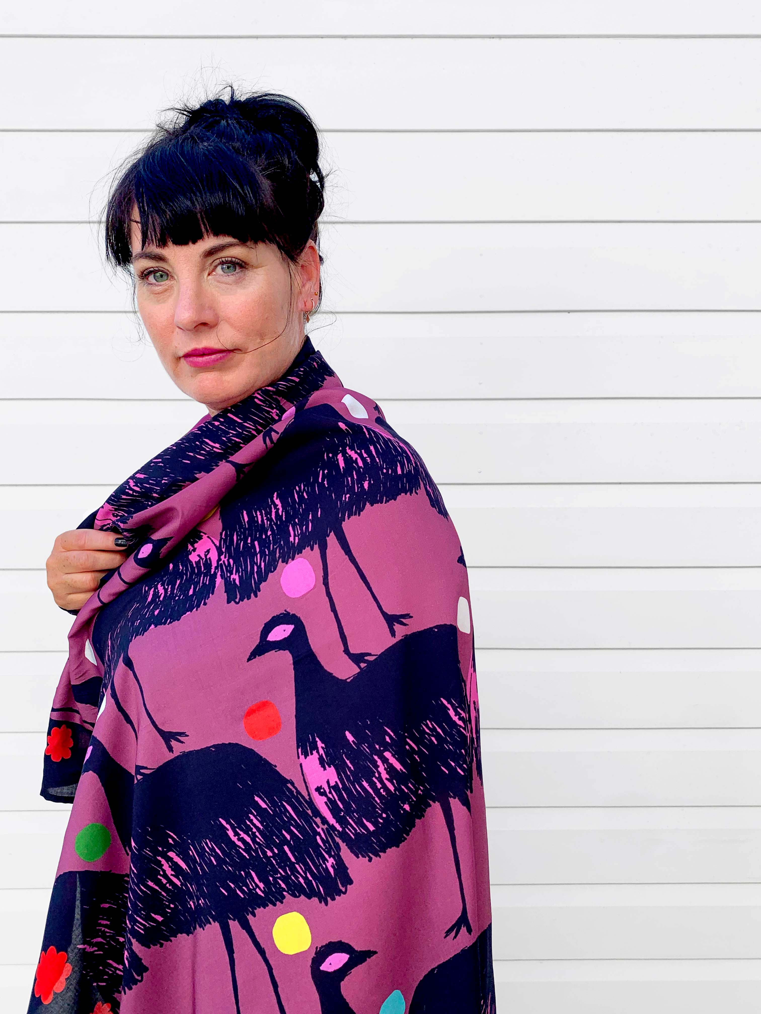 Emu Play 95% cotton5% silk scarf/sarong