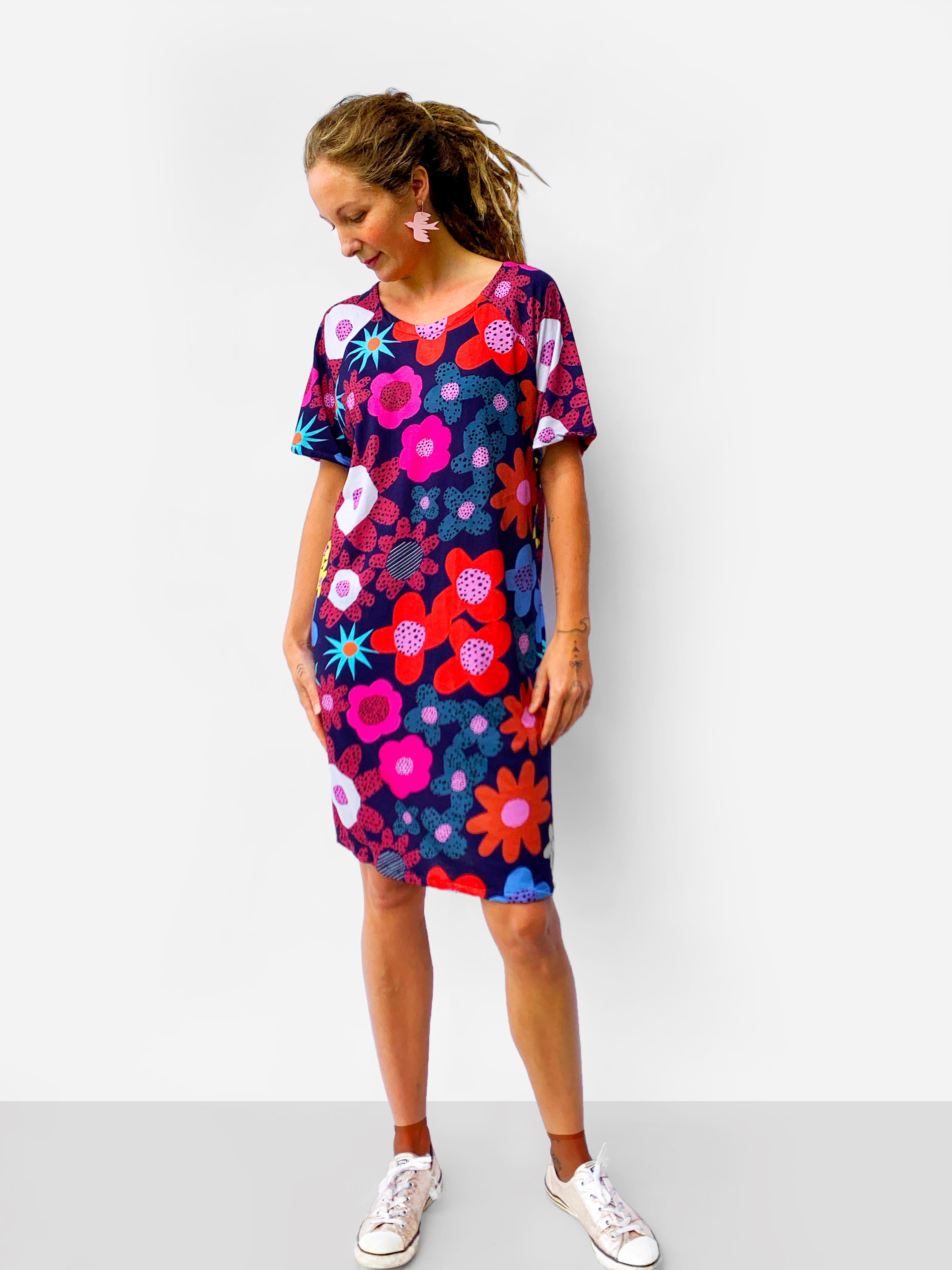 Blink Bloom 100% organic jersey T'dress (4637672046688)