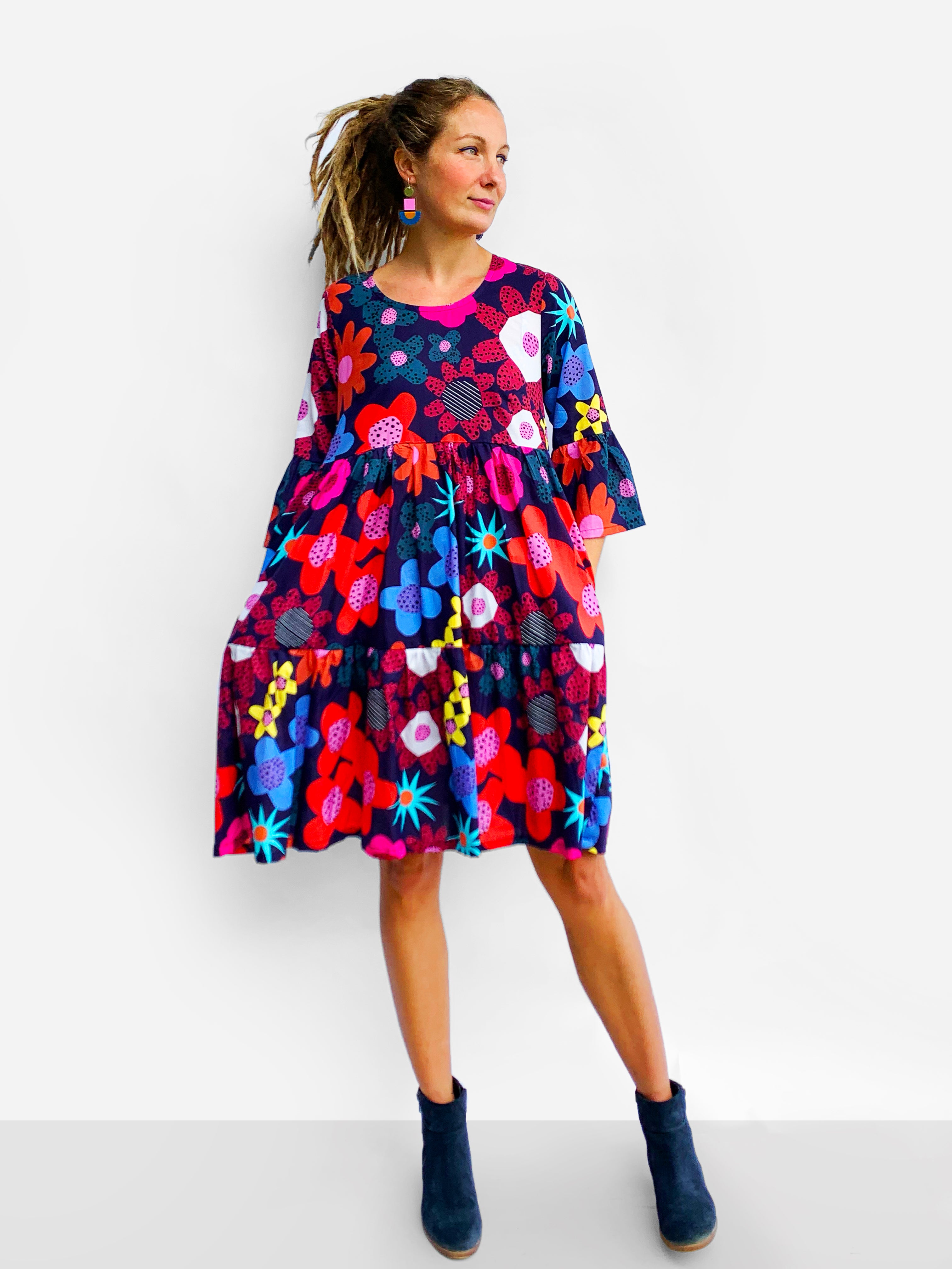 Blink Bloom dress 100% cotton (4637578854496)