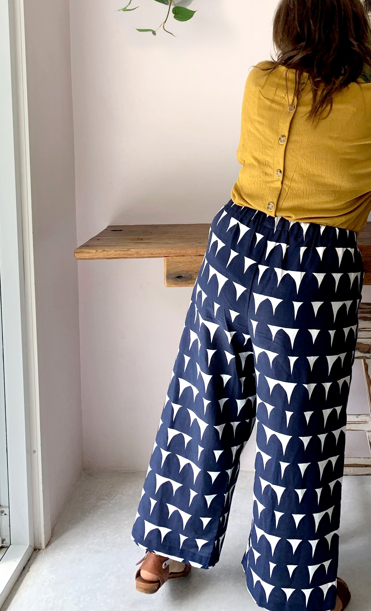 Waterhole Ripples 100% linen cotton pant's (4113953816672)