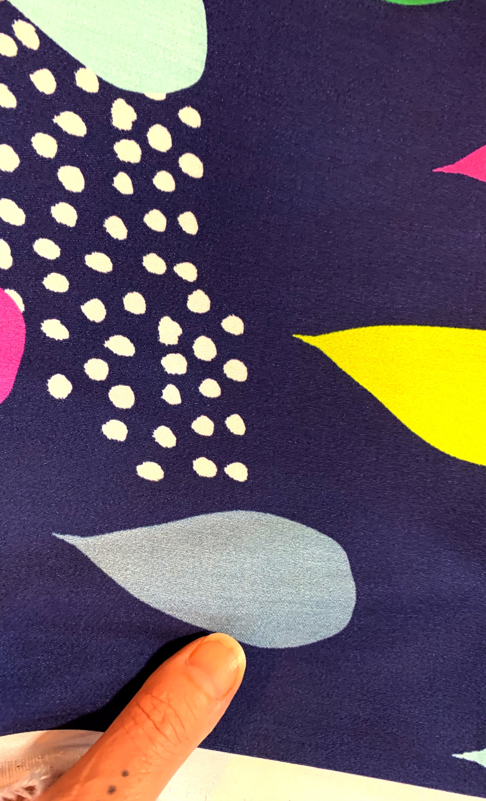 Rain Drops 100% cotton satin per metre (4459270144096)