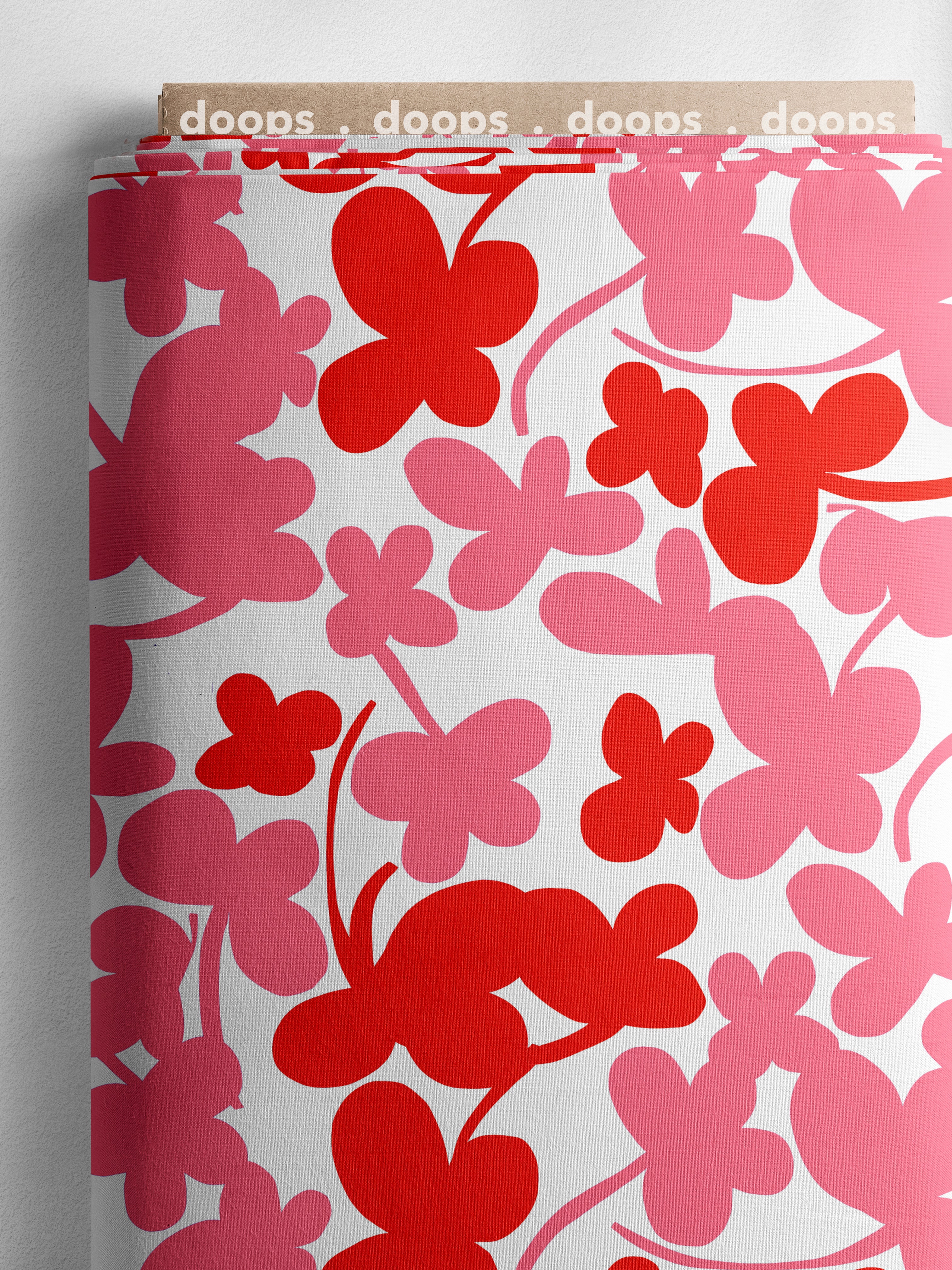 Pink/Red Clover cotton knit (CUT PIECE 3.5M $30)