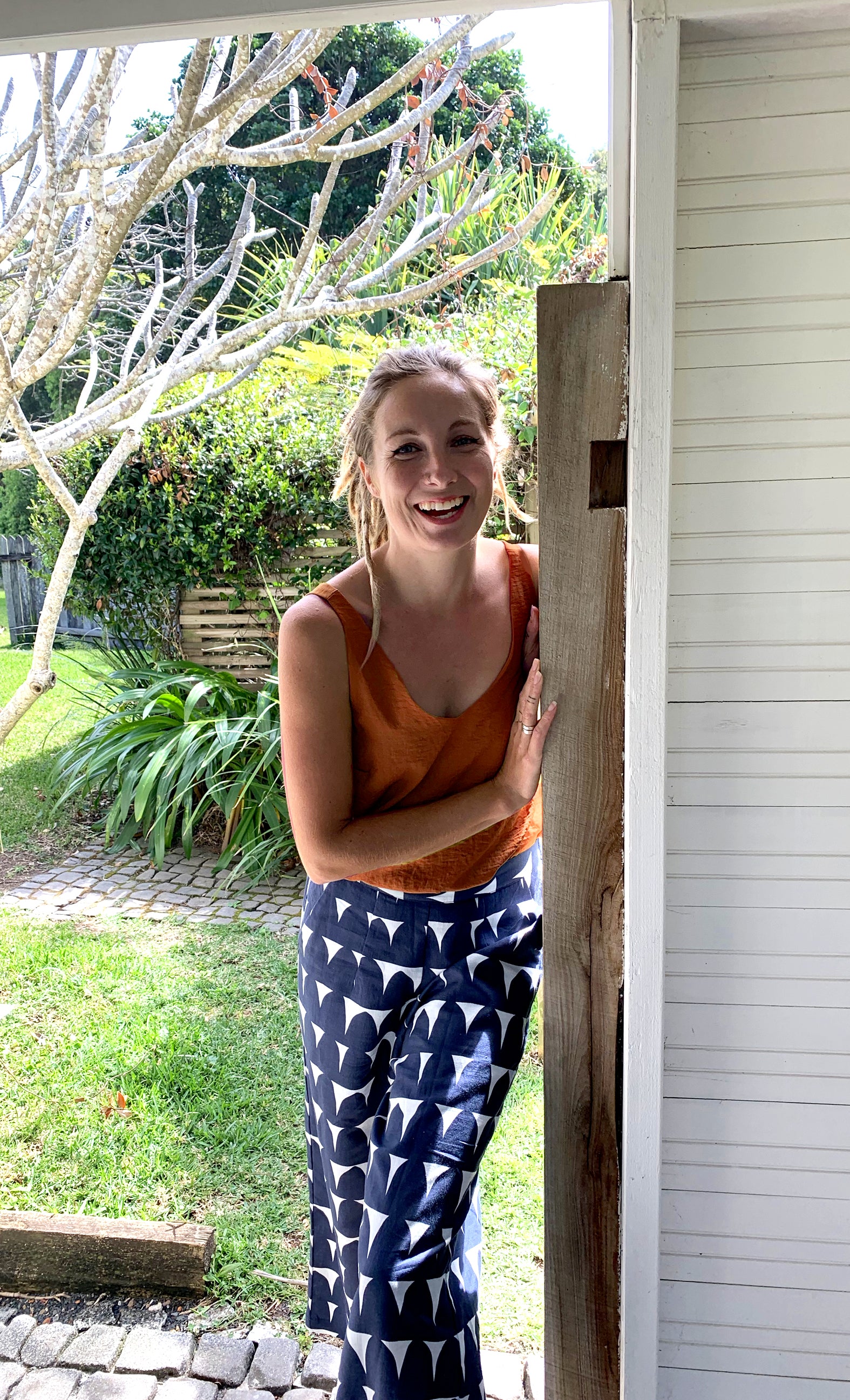 Waterhole Ripples 100% linen cotton pant's (4113953816672)