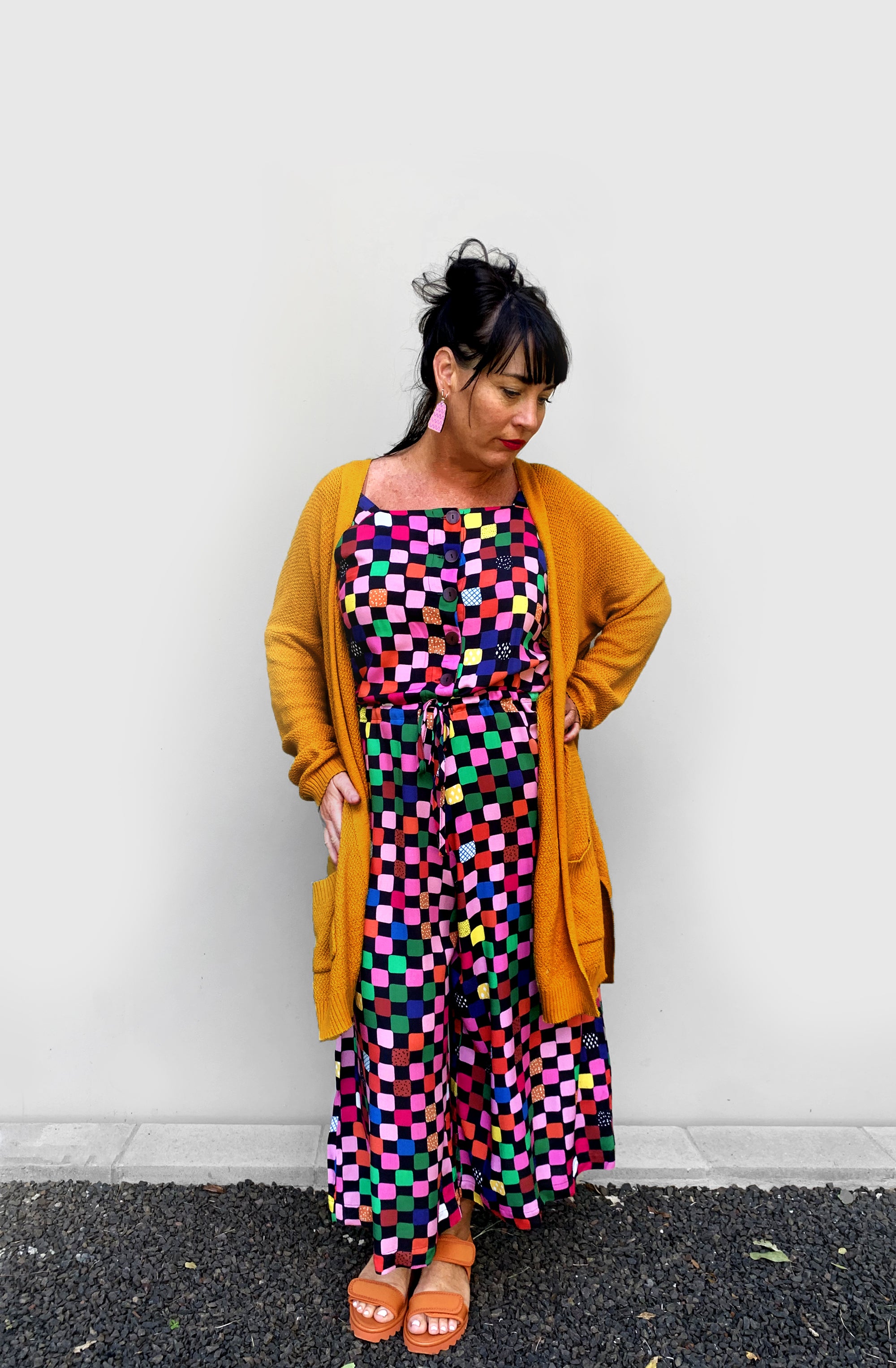 Check Bomb 100% cotton jumpsuit (6856529838233)