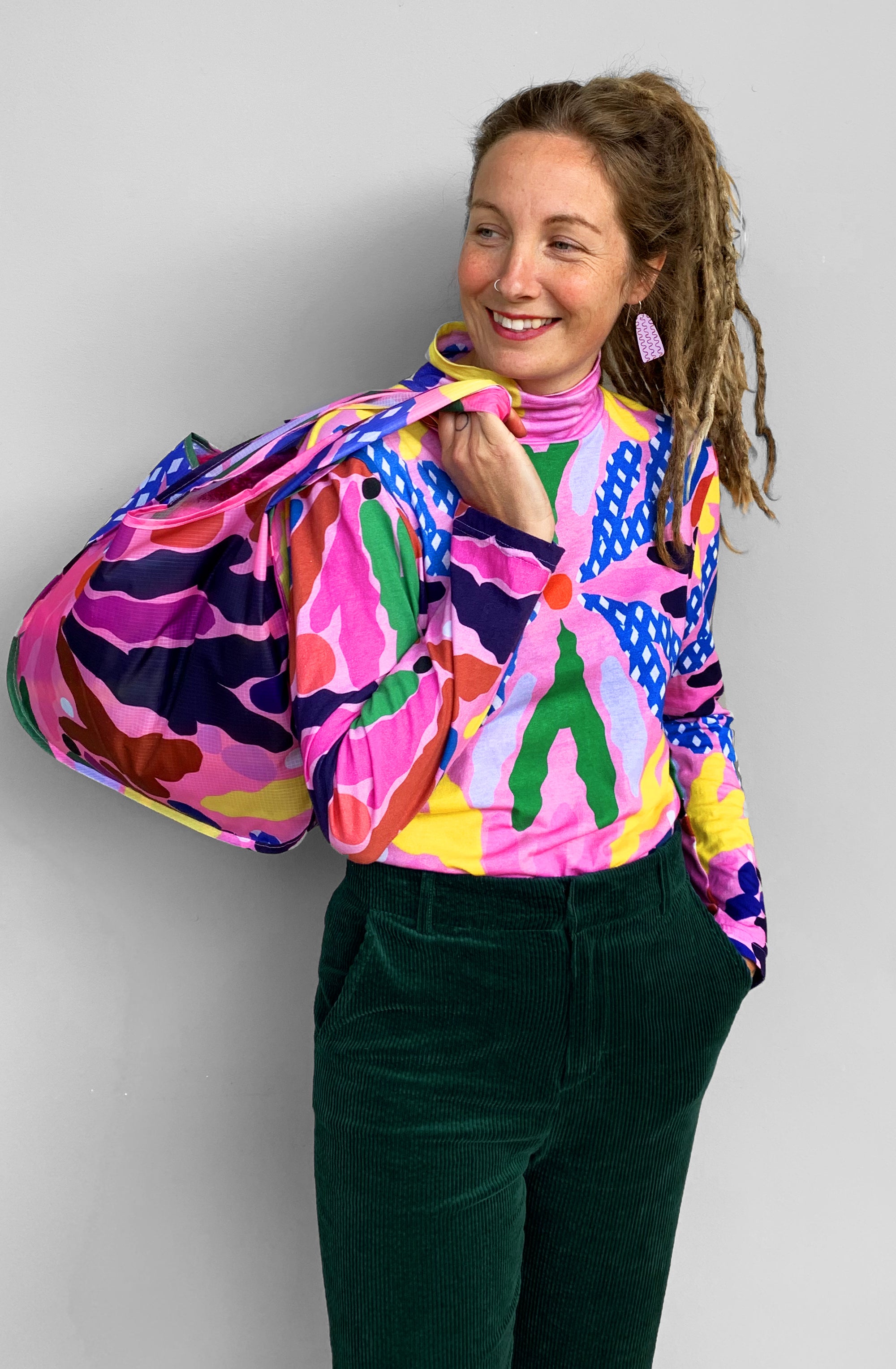 Bloom Bomb Turtleneck 100% organic jersey cotton (6845277733017)