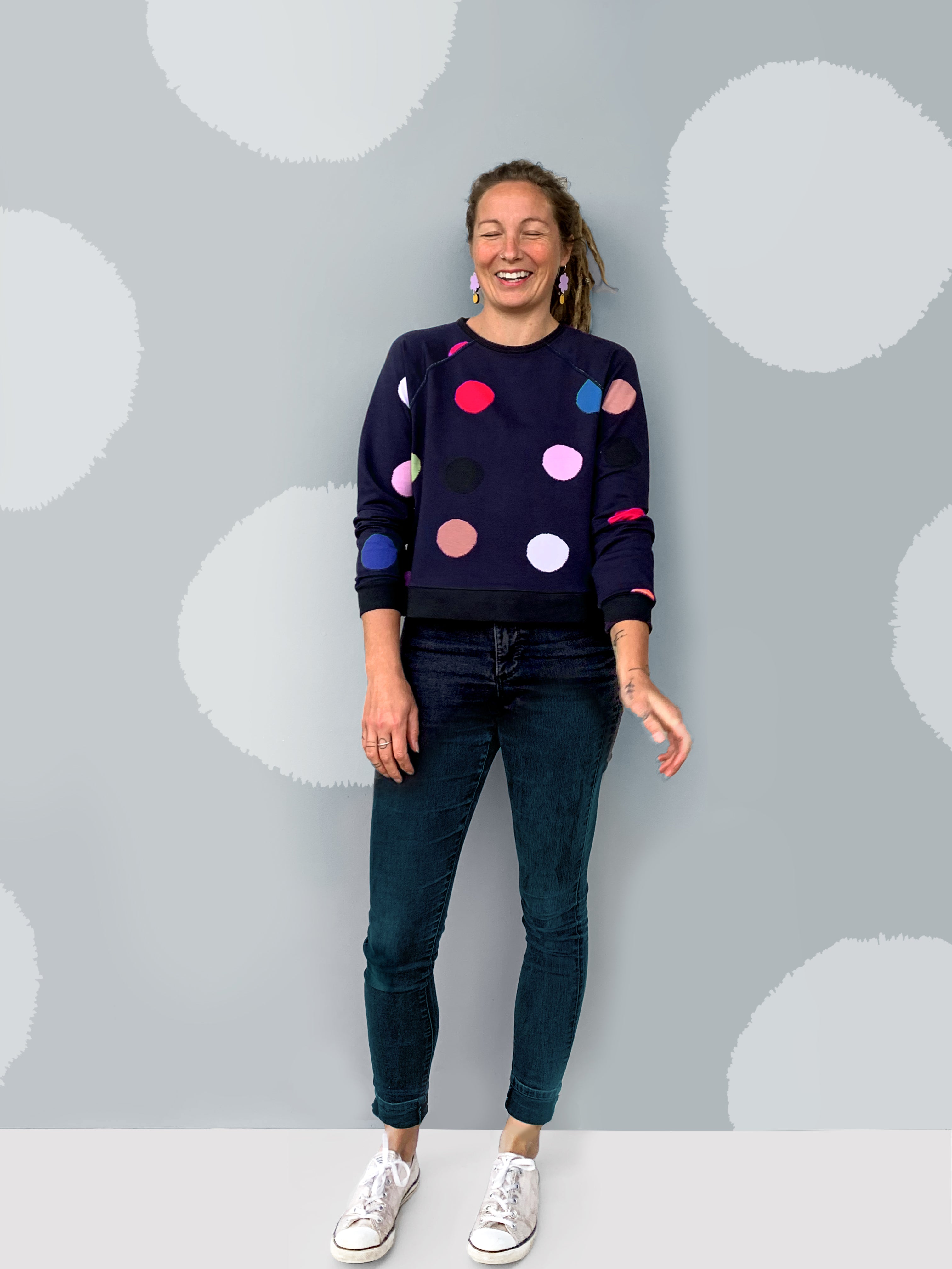 LAST ONES Large Confetti Cotton Fleece Jumper